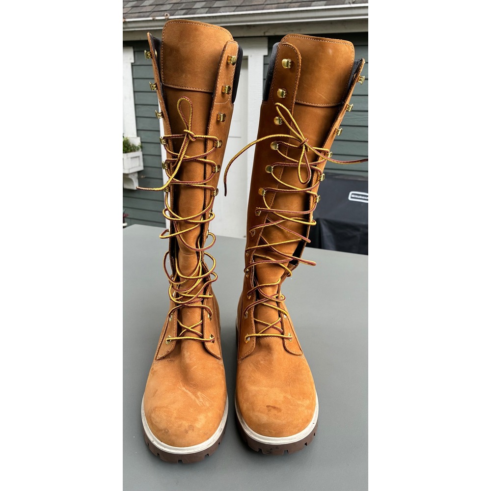 Timberland 14 Inch Premium Waterproof Boots Wheat Nubuck 7.5 - Picture 3 of 9